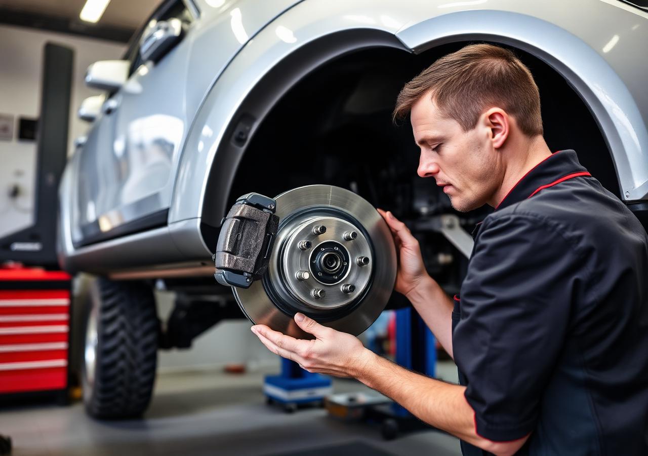 Brake repair in progress at 336 Conroe Automotive