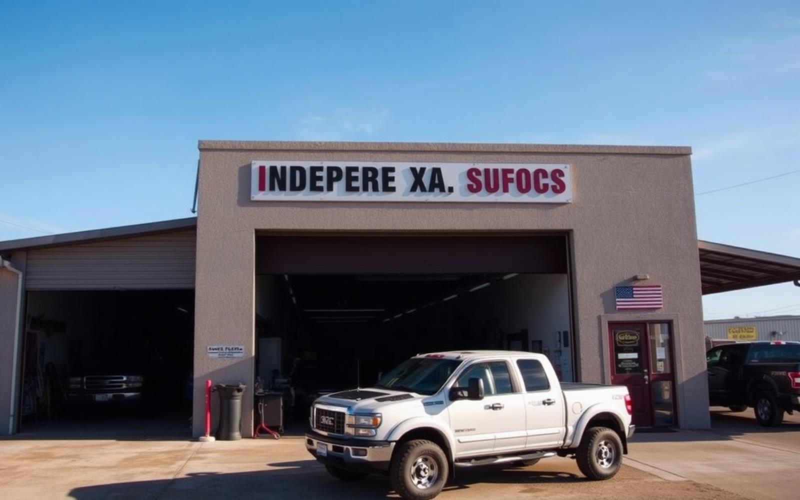 Local Texas independent auto repair shop exterior